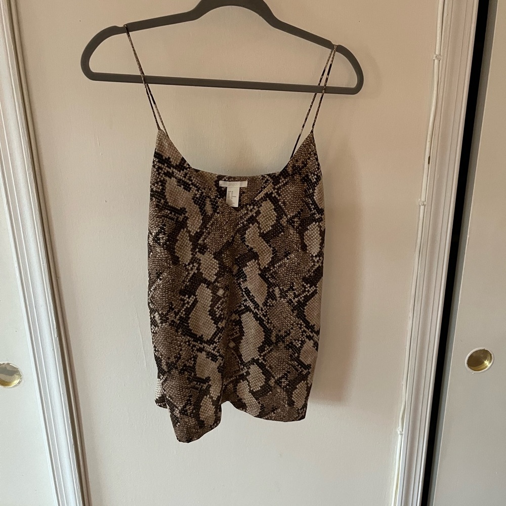 Snakeskin brown tank top